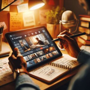 Criador de conteúdo desenvolvendo curso online