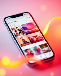 Diferentes formatos de conteúdo no Instagram, como Reels, Stories e Carrosséis.