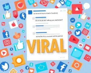 Imagem conceitual de uma postagem viral ganhando muitas curtidas e compartilhamentos.