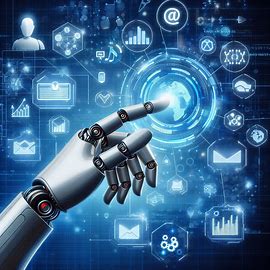 Representação conceitual da automação de negócios e processos digitais.