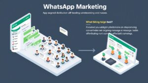 Ilustração de segmentação de leads em diferentes categorias para uma campanha eficaz no WhatsApp.