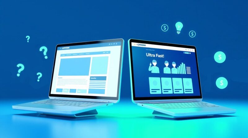 Representação visual da velocidade de carregamento impactando nas vendas de um site.